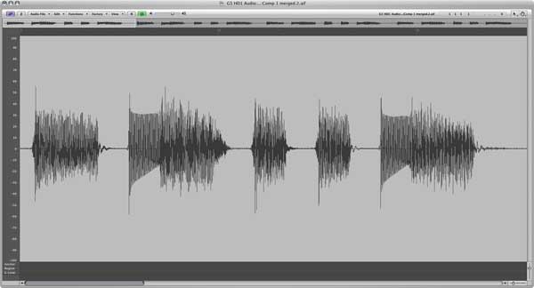 Vocal take waveform